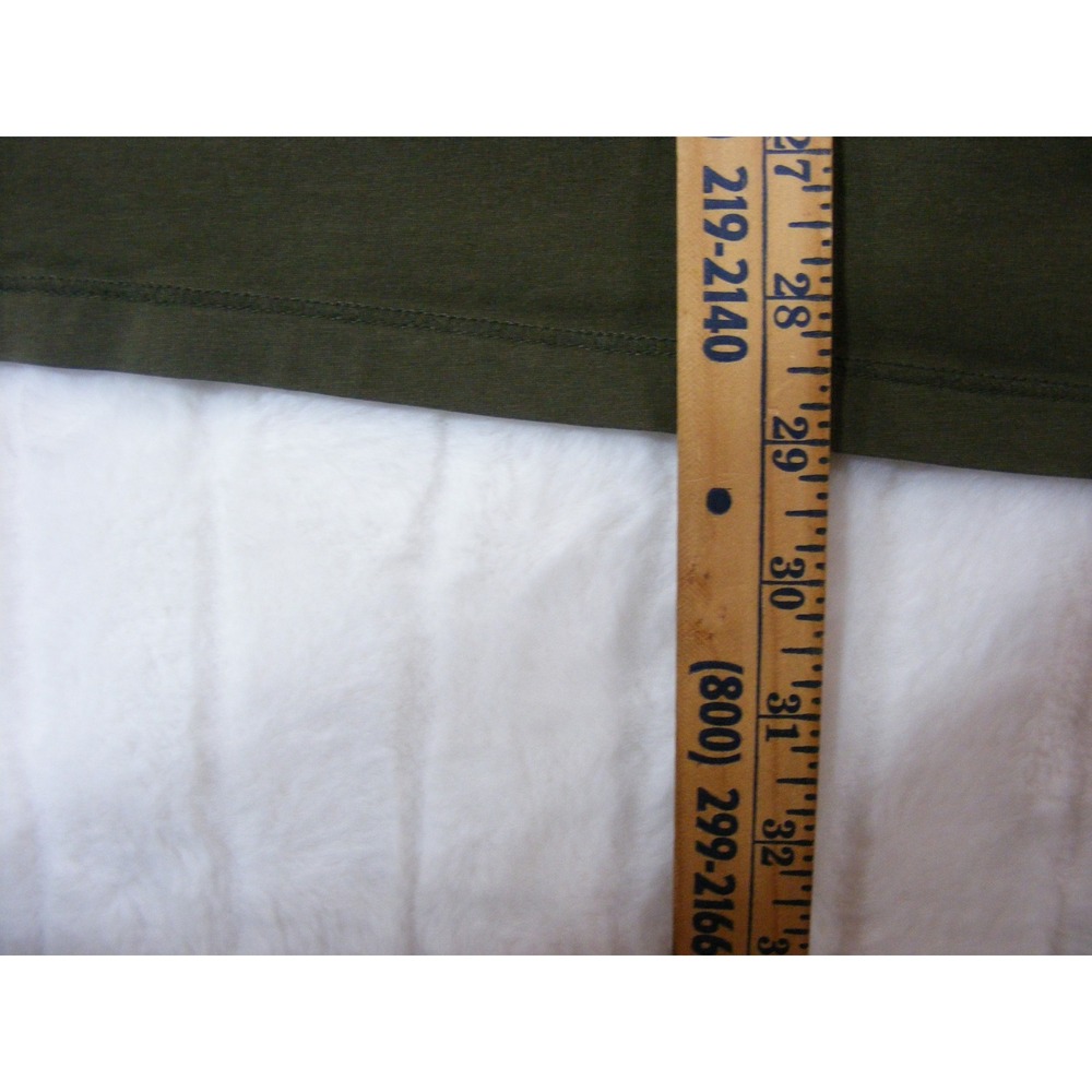 Catherines Henley Top Women 3X Olive Green Excellent 3/4 Sleeve Suprema Knit - Picture 4 of 10